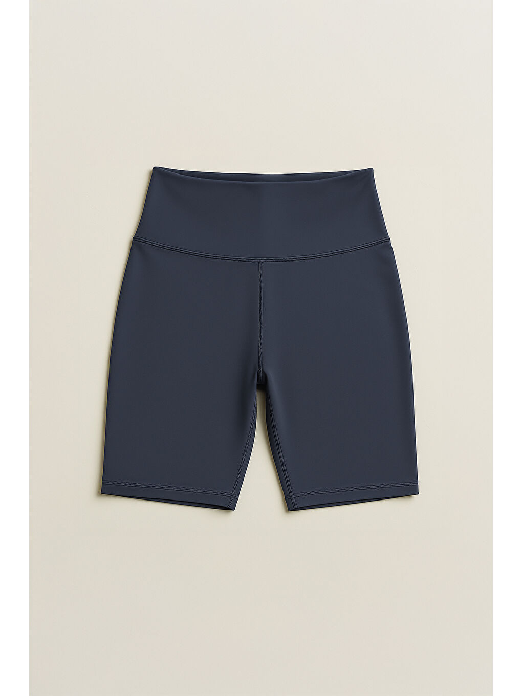 İndigo Yüksek Bel Toparlayıcı Kadın Spor Kısa Tayt-1