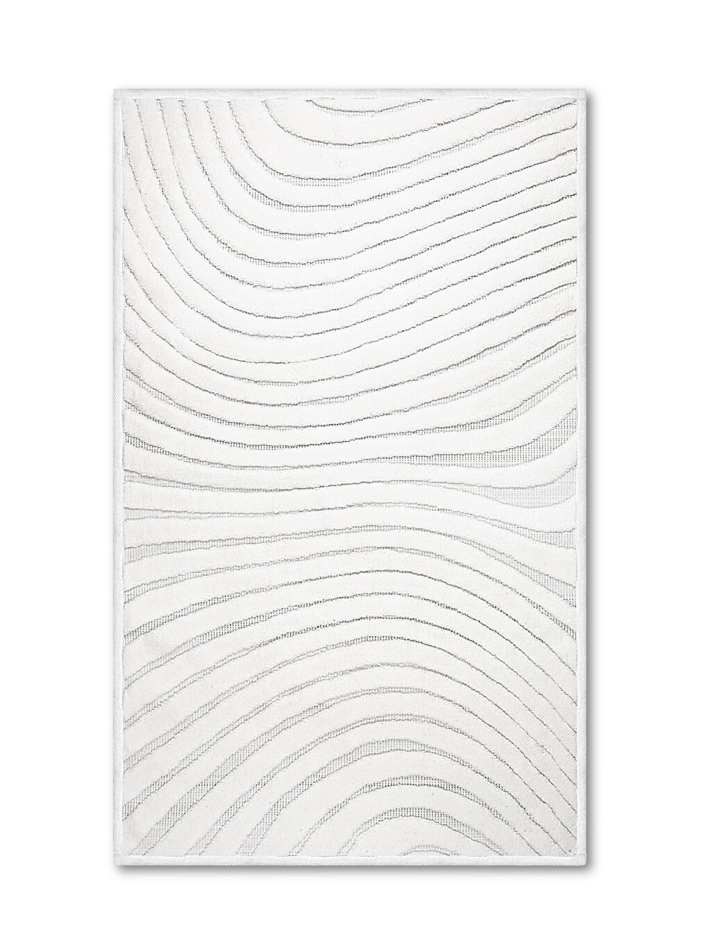 Chrimp Doğal Pamuklu 2'li Banyo Paspas Seti 60x100+50x60 Cm - Beyaz-1