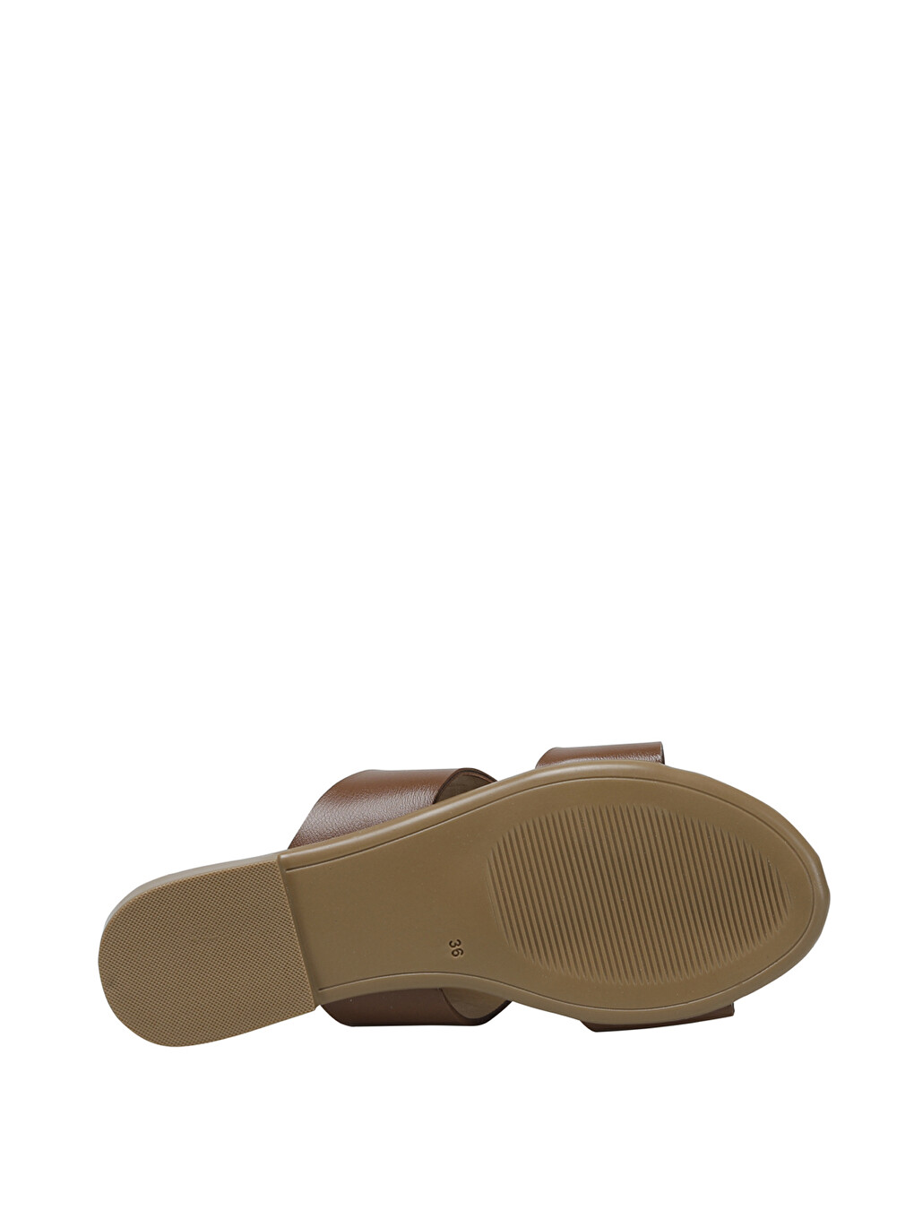 Kahverengi DS22059 2FX Taba Kadın Düz Terlik-3