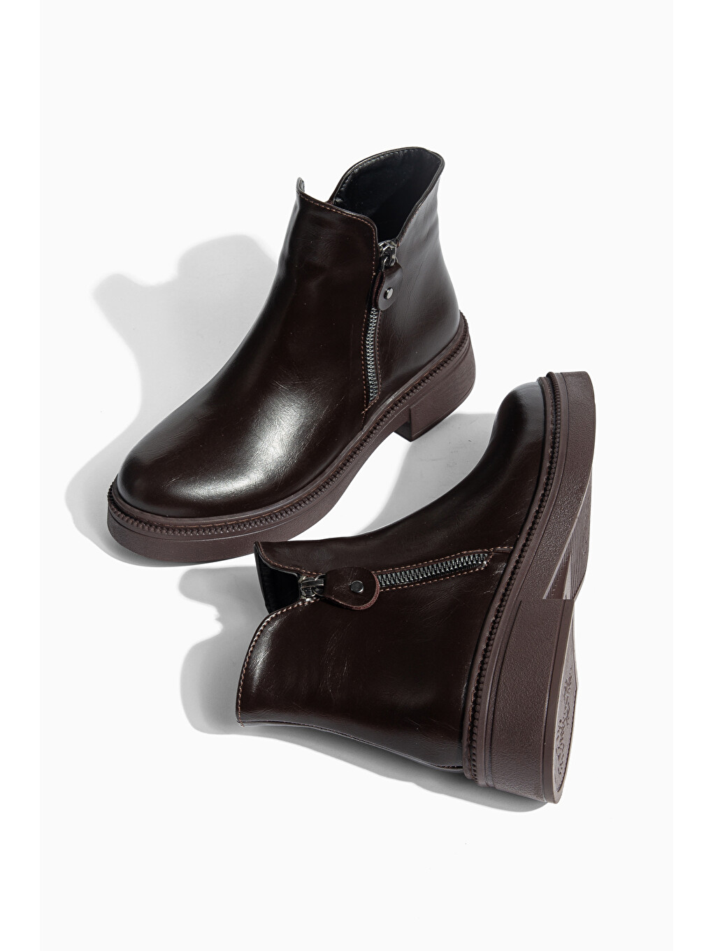 Kahverengi D0899 Soğuk Geçirmez Kışlık Kadın Bot & Bootie-3