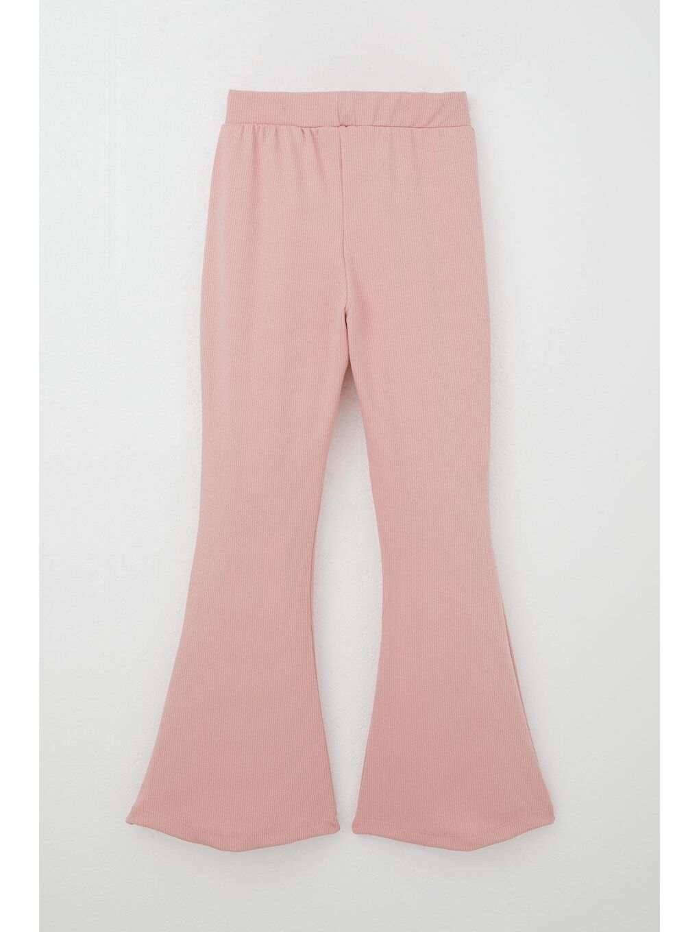 Pembe Kız Çocuk Taytlı Takım Fiyonk Göbek Dekolte Detaylı Gülkurusu (6-12 Yaş)-4