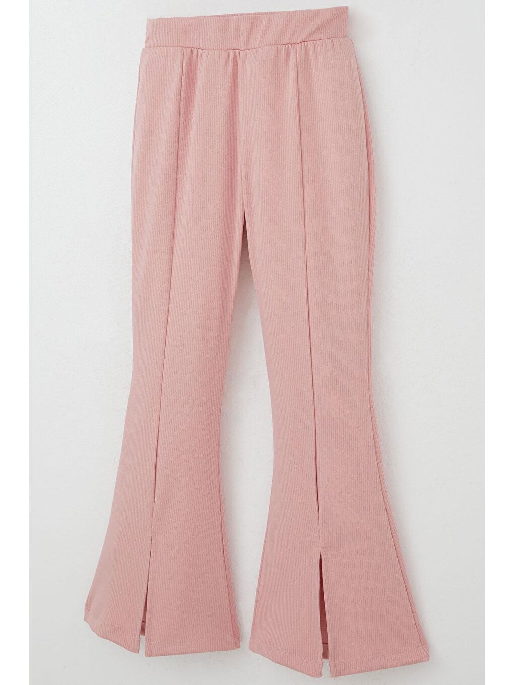 Pembe Kız Çocuk Taytlı Takım Fiyonk Göbek Dekolte Detaylı Gülkurusu (6-12 Yaş)-6