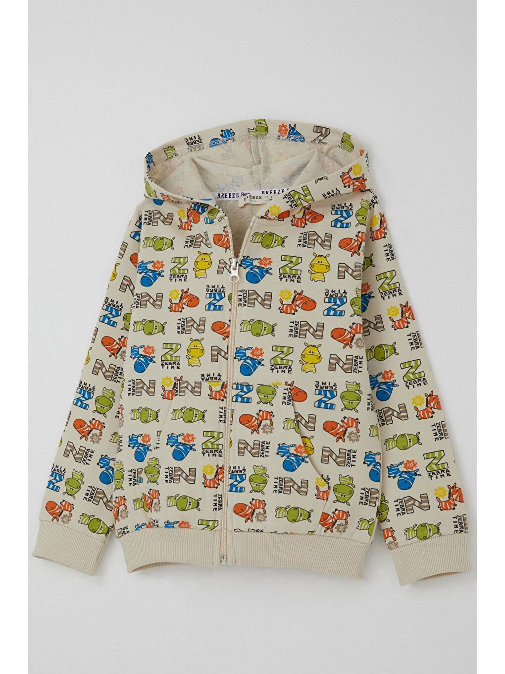 Ekru Erkek Çocuk Eşofman Takımı Zebra Macerası Krem (1.5-5 Yaş)-5