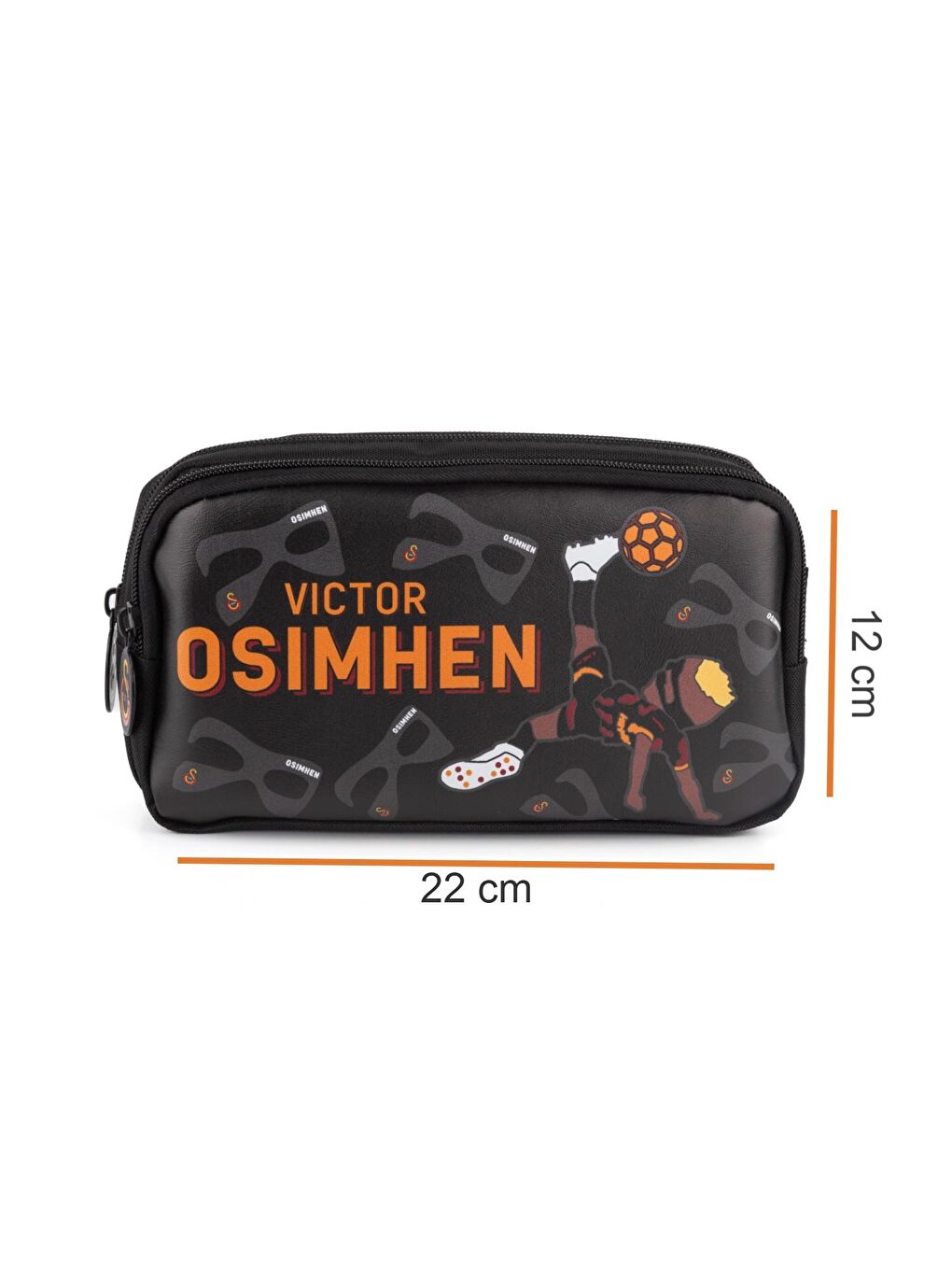 3 Bölmeli Victor Osimhen Suni Deri Okul Çantası + Kalemlik-4