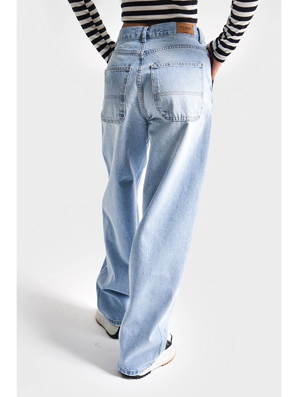 Mavi Kadın Ice Rengi Juniper 2S5-3 Skater Fit %100 Pamuk Orta Bel Bol Kesim İç Boy 80cm Denim Jean-2