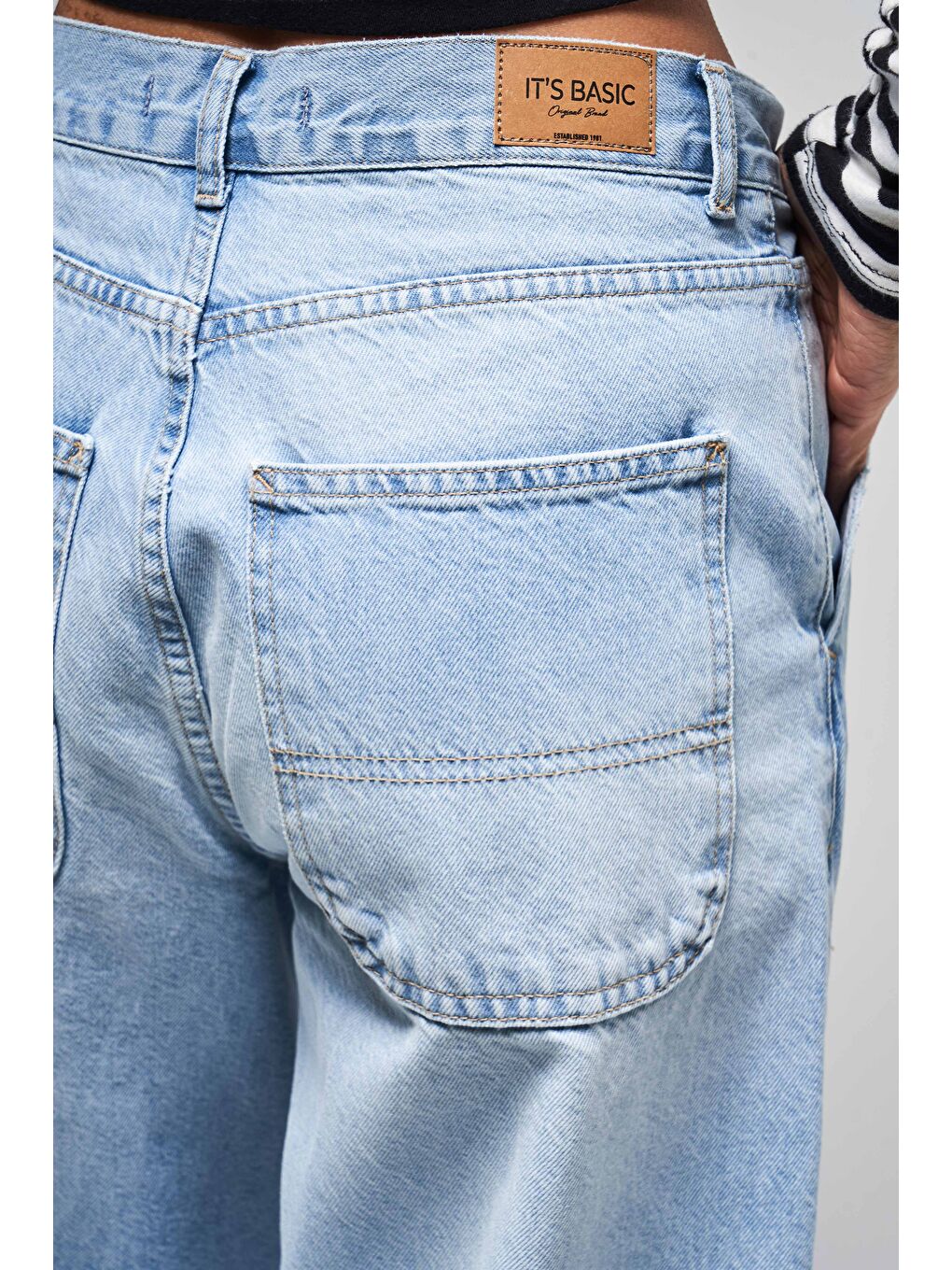 Mavi Kadın Ice Rengi Juniper 2S5-3 Skater Fit %100 Pamuk Orta Bel Bol Kesim İç Boy 80cm Denim Jean-3