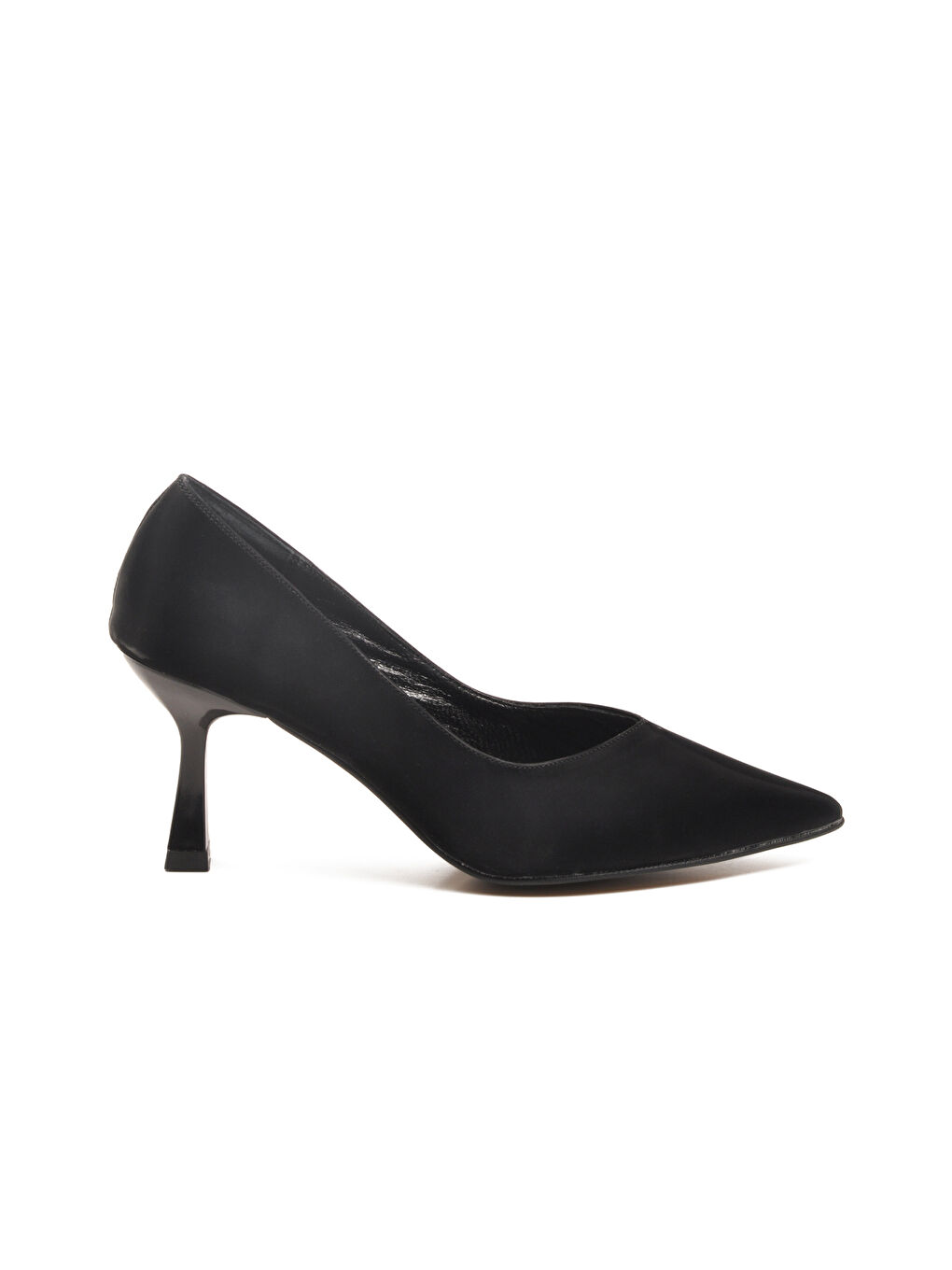 Siyah Kısa İnce Topuklu Kadın Abiye Ayakkabı 357190 Z-1