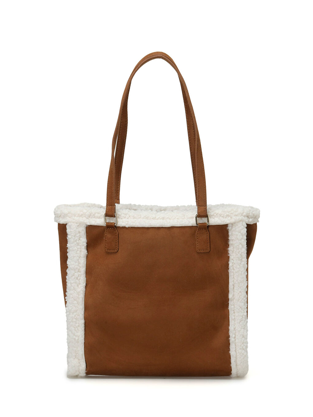 Kahverengi SUET FUR DTY OMZ 4PR Taba Kadın Omuz Çantası-2