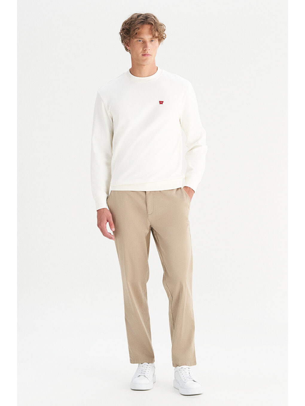 Bej Pamuklu Slim Fit Dar Kesim Cepli Yumuşak Dokulu Esnek Pantolon