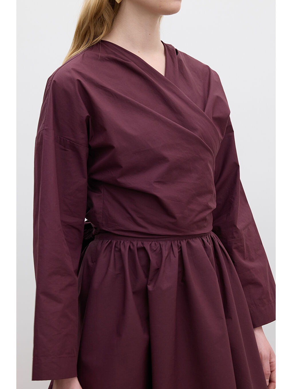 Kimono Tarz Premıum Gömlek Bordo-5