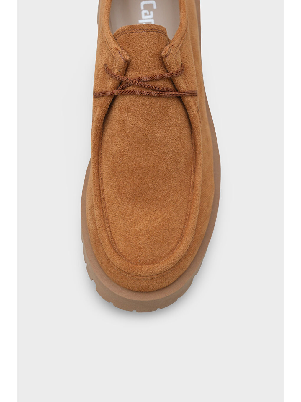 Kahverengi Shelly Trak Tabanlı Süet Kadın Loafer Ayakkabı-2