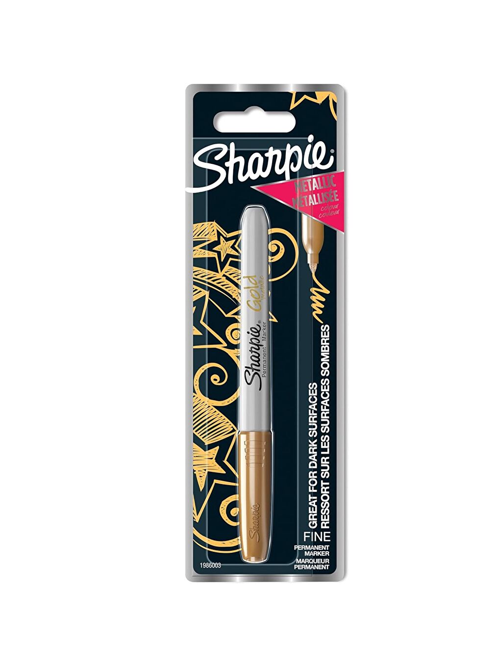 Sharpie Metalik Markör Tekli Blister Altın 1986003