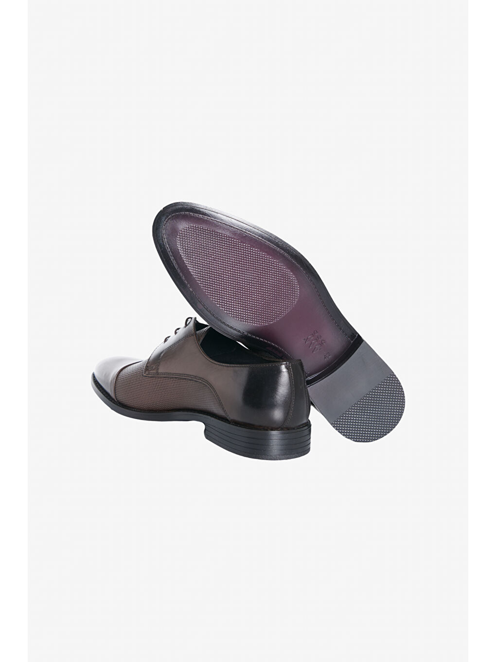 Erkek Kahverengi %100 Deri Klasik Ayakkabı-3