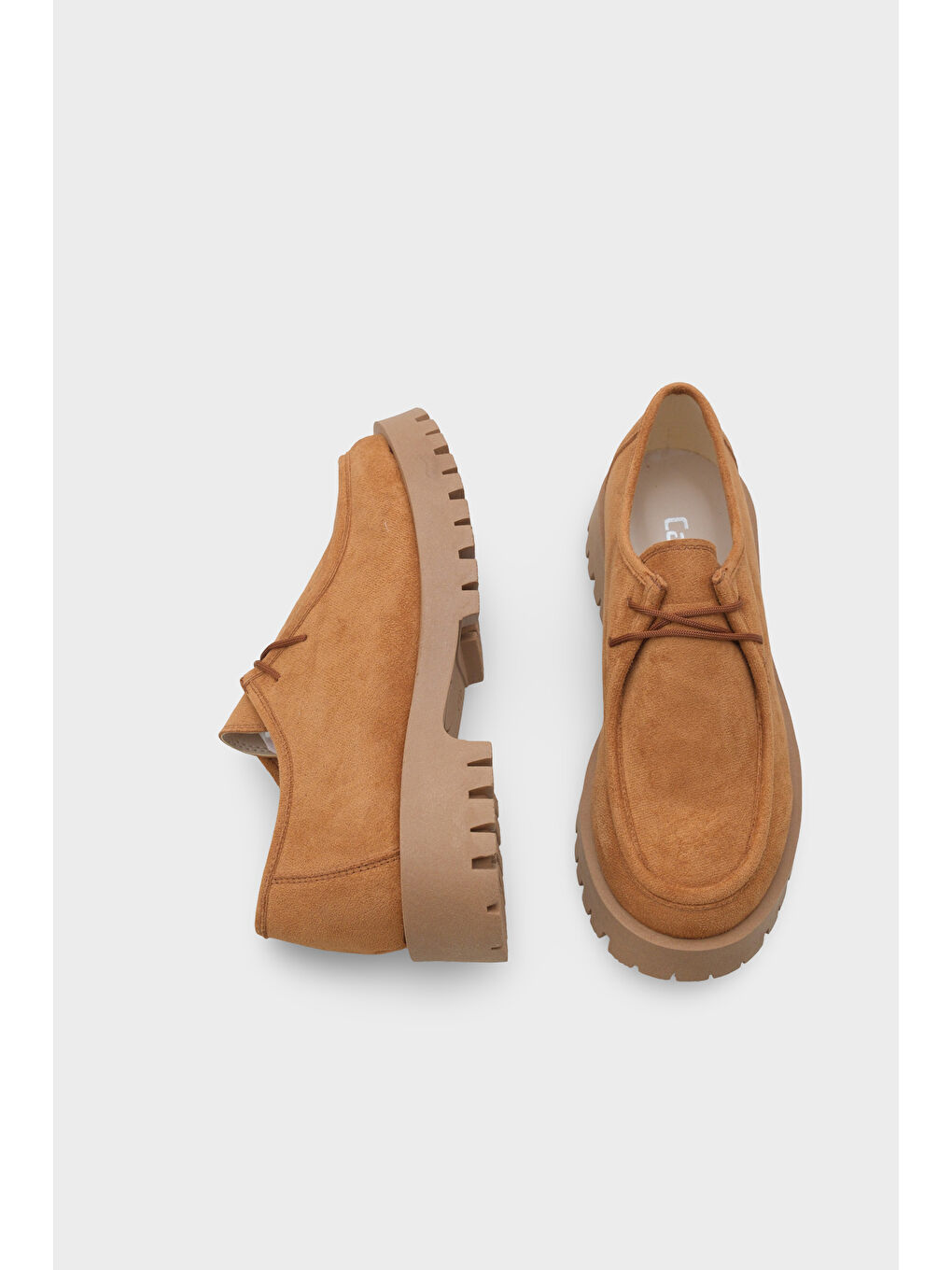 Kahverengi Shelly Trak Tabanlı Süet Kadın Loafer Ayakkabı-4