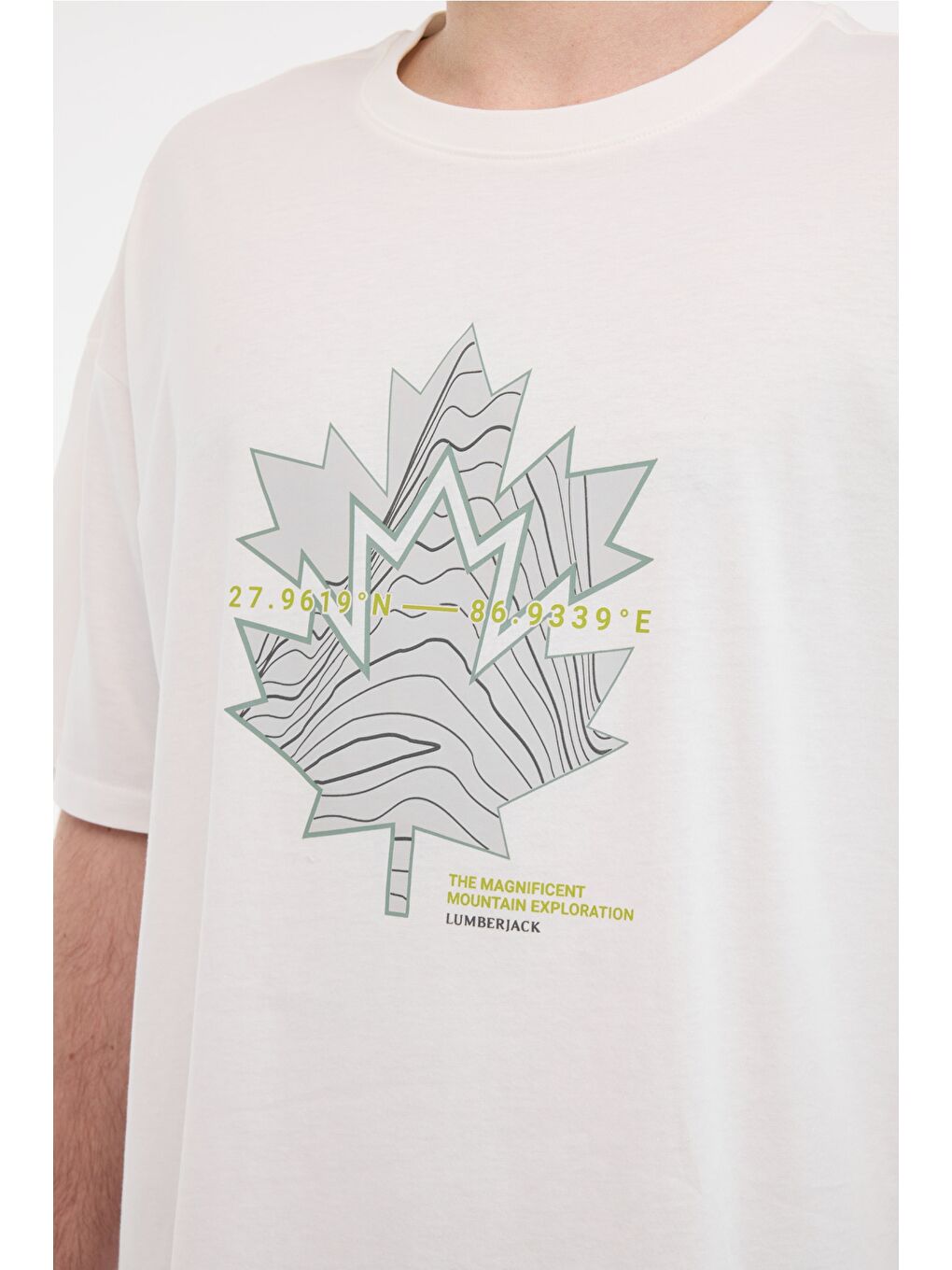 Bej ML BERA 11TRV38 5FX Erkek Kısa Kol T-Shirt-3