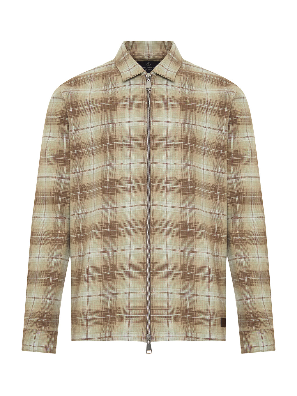 Prato Flanel Pamuklu Overshirt Fit Yeşil Klasik Yaka Erkek Ekoseli Gömlek Ceket-1