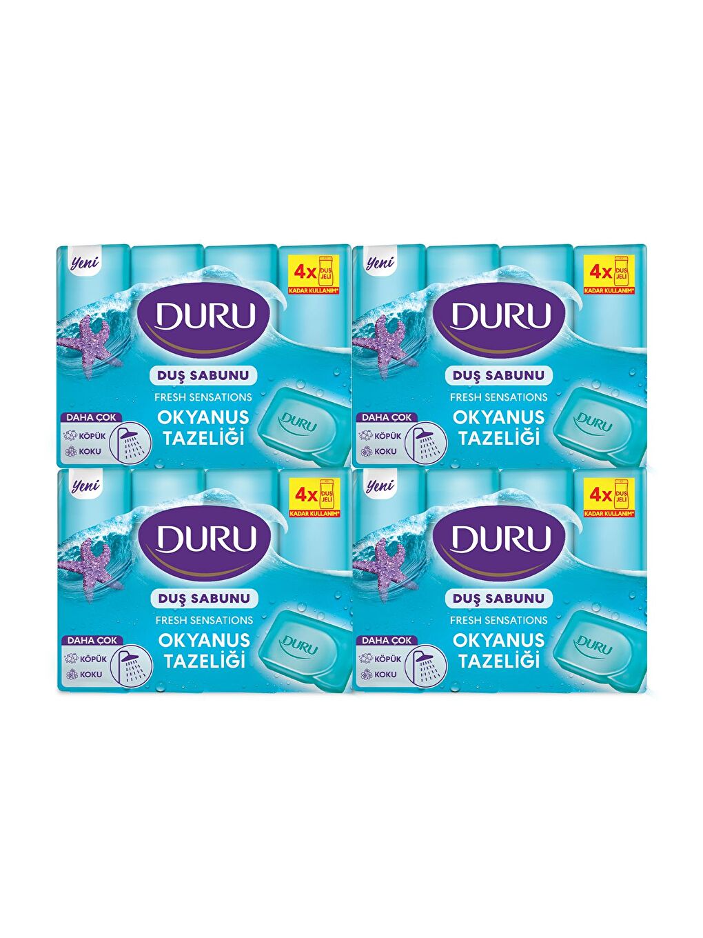 Duru Beyaz Fresh Sensations Okyanus Tazeliği 16 Adet Duş Sabunu 4x600gr