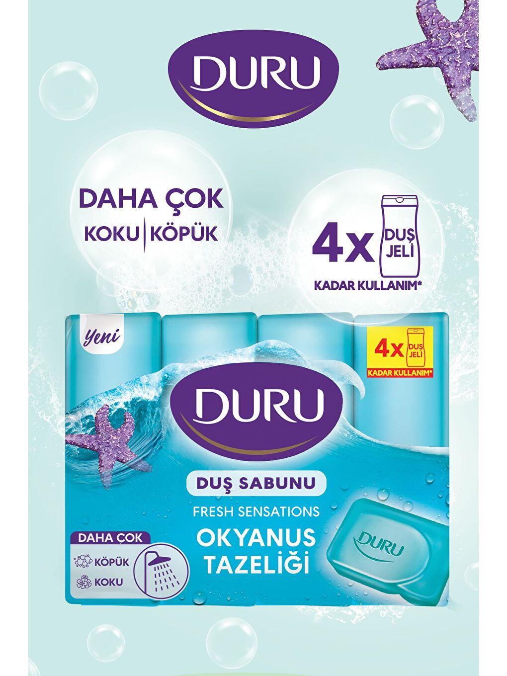 Duru Beyaz Fresh Sensations Okyanus Tazeliği 16 Adet Duş Sabunu 4x600gr - 2