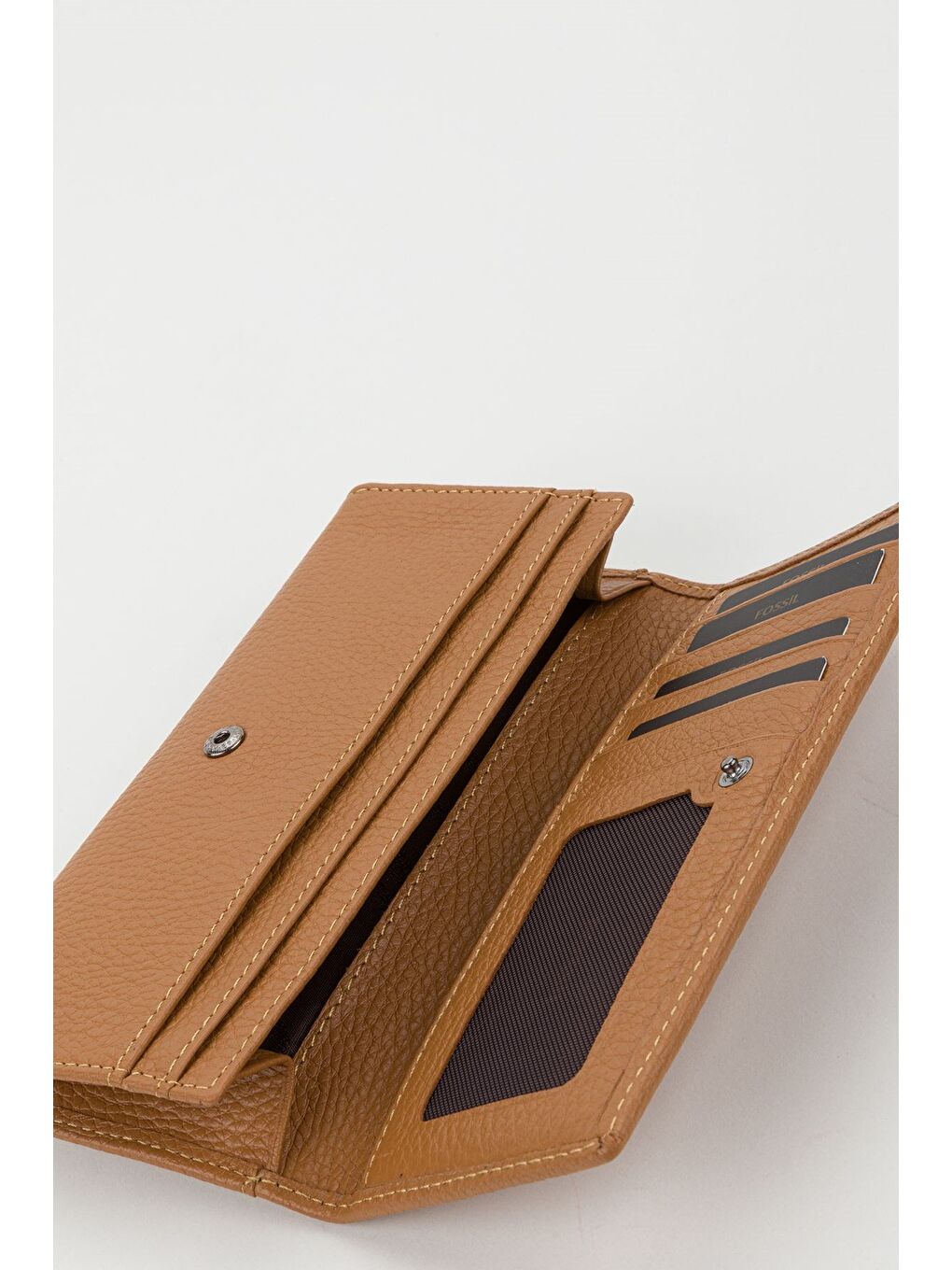 Kahverengi Kutulu Hakiki Deri Buz Mavi Büyük Boy Kadın El Portföyü Kartlık Cüzdan-2