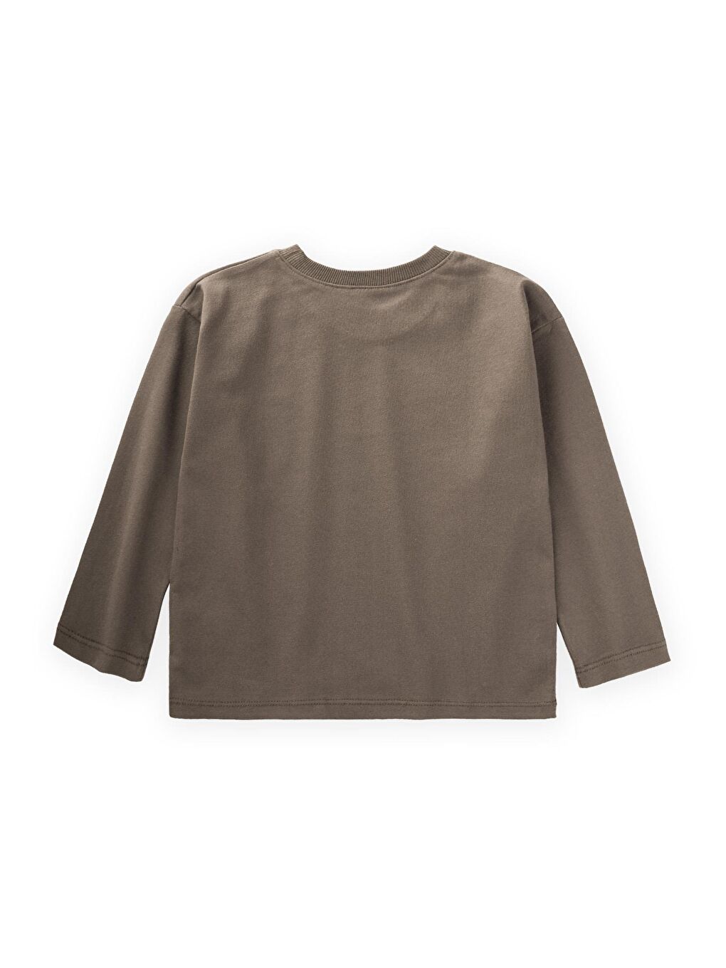 Turuncu Etiket Detaylı Mevsimlik T-Shırt 2-10 Yaş Bakır-1