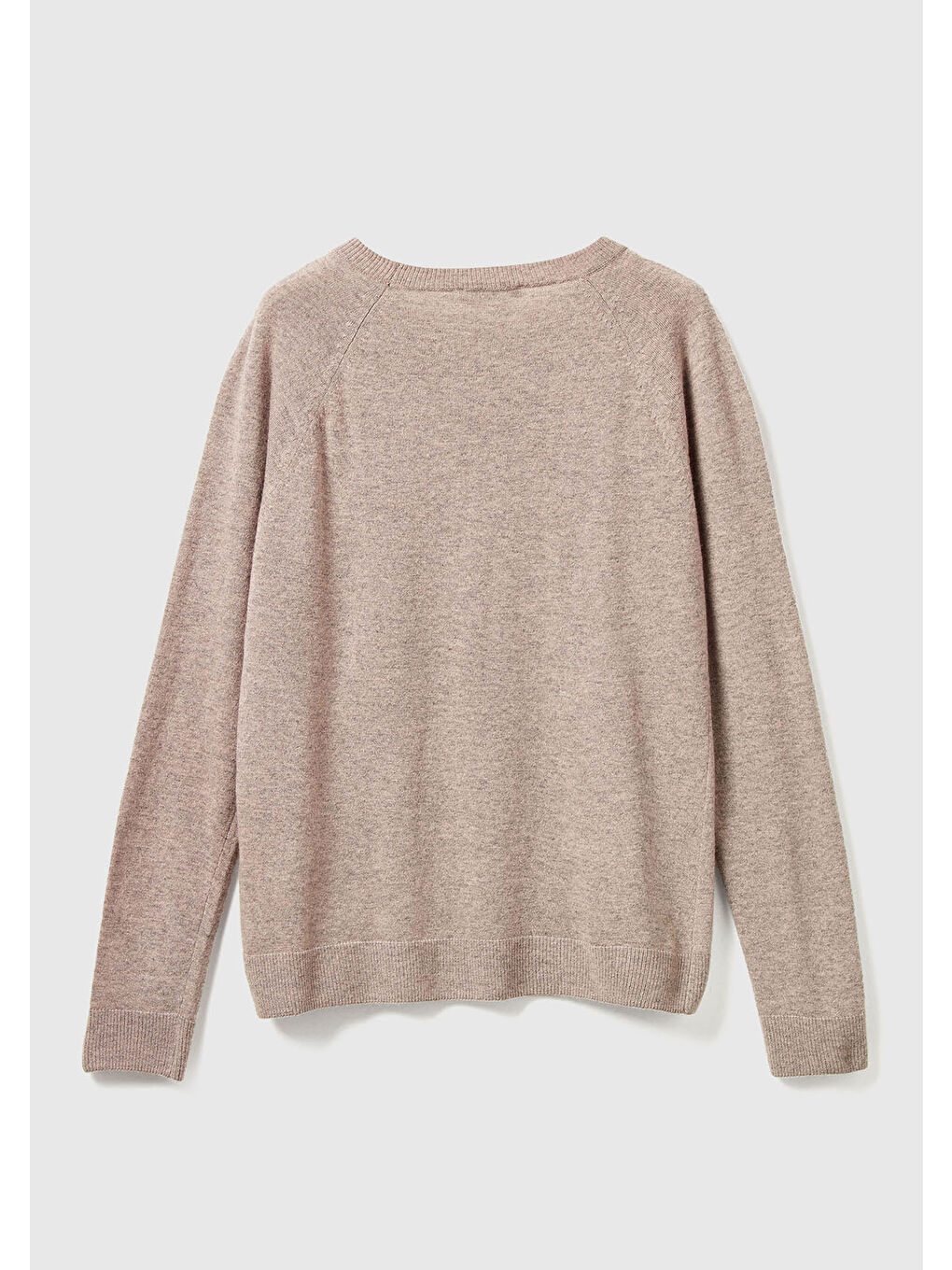 Kahverengi Kadın Taba Kaşmir Karışımlı Kazak-3