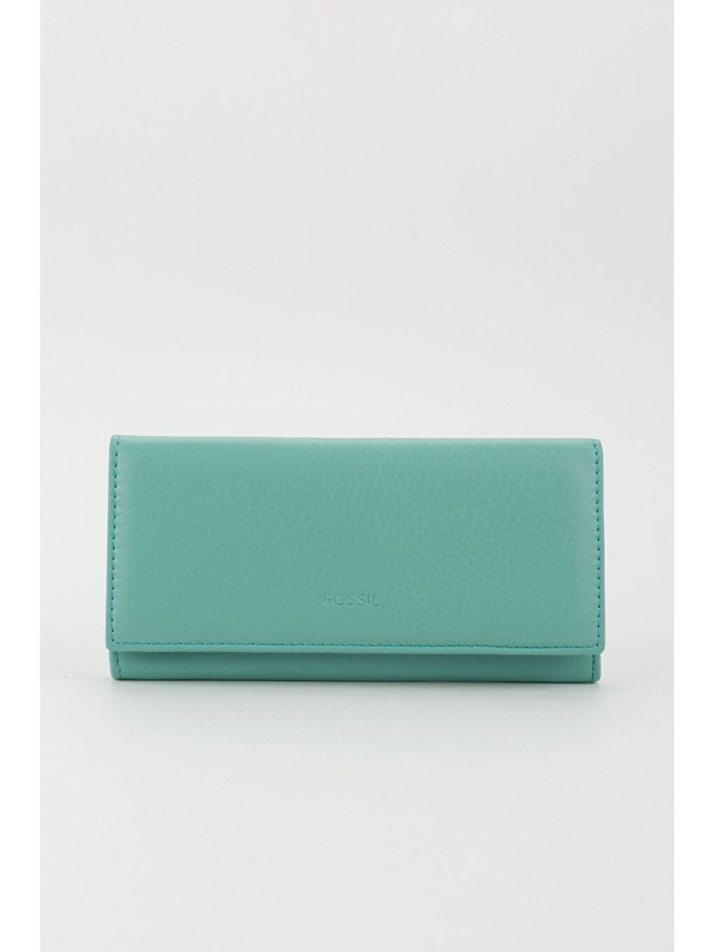 Turkuaz Kutulu Hakiki Deri Buz Mavi Büyük Boy Kadın El Portföyü Kartlık Cüzdan-4