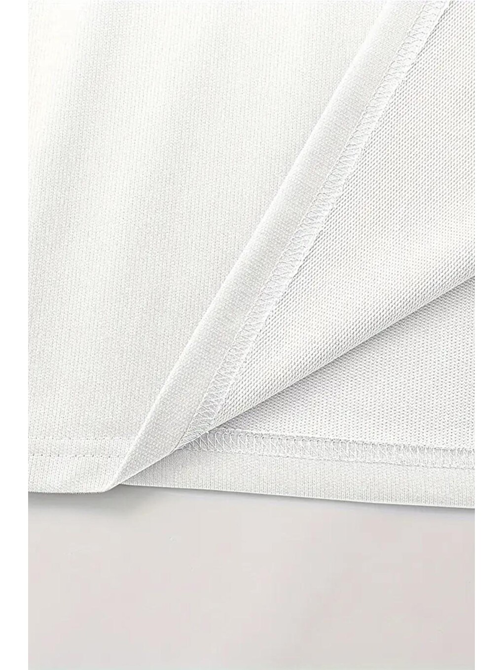 Beyaz Eagle Baskılı Bisiklet Yaka Oversize Erkek Tshirt-1