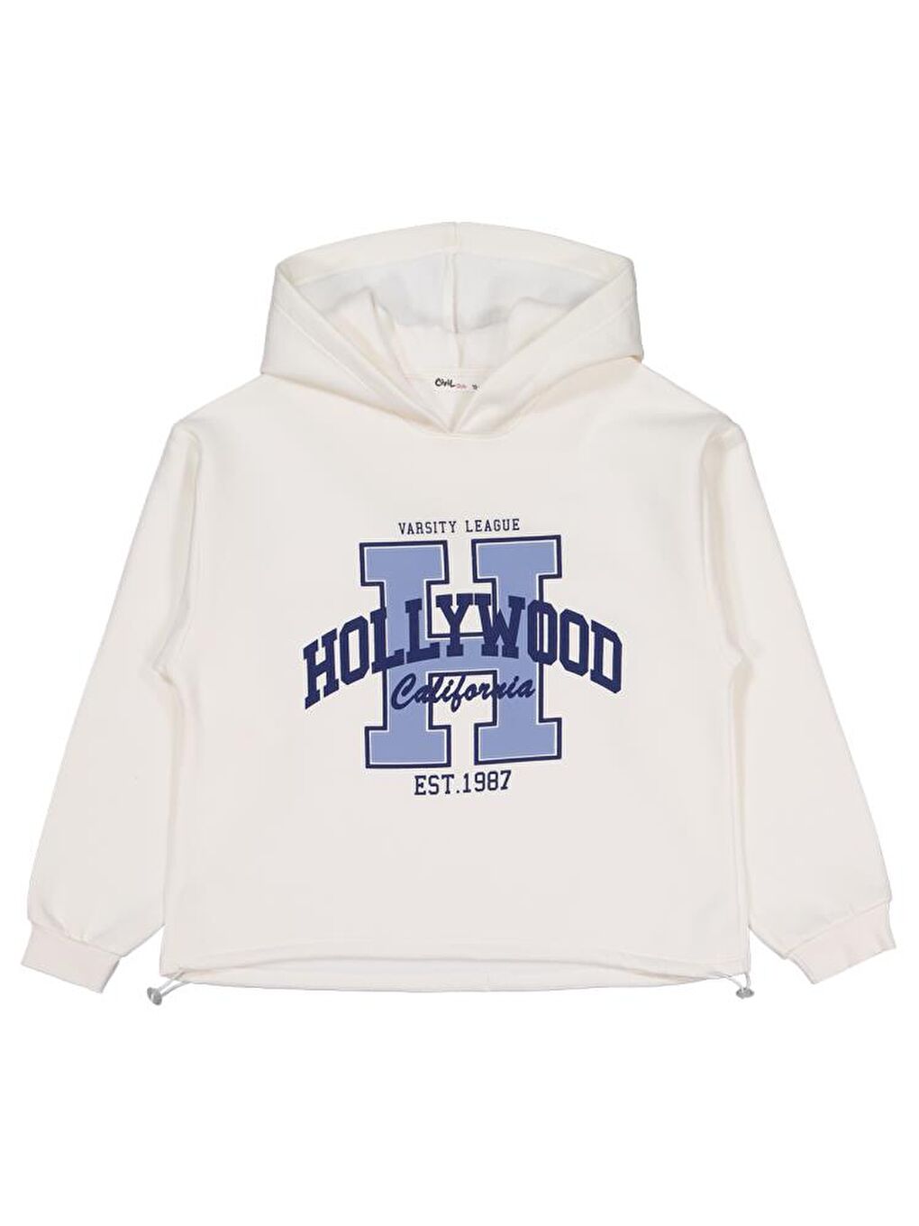Ekru Girls Hollywood Baskılı 10-13 Yaş Sweatshirt-2
