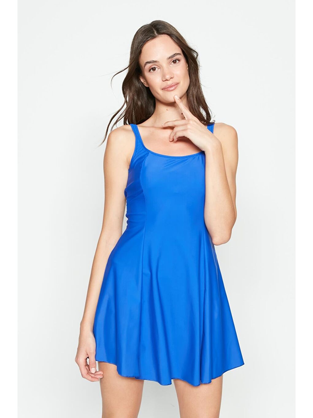 Lacivert Şortlu Elbise Mayo 7490 Parlament