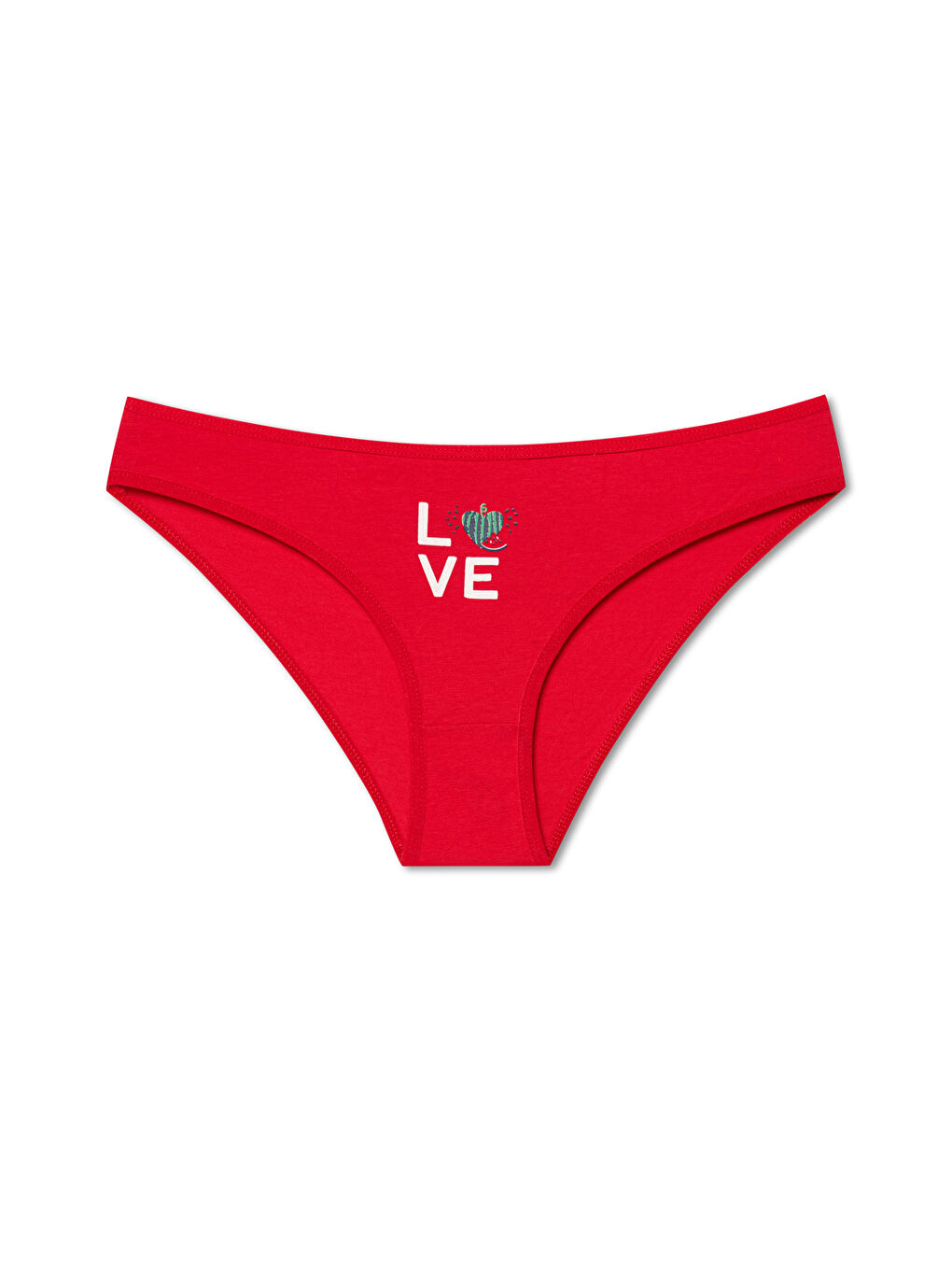 Karışık Pamuklu Desenli ve Baskılı Slip Kadın Külot 3'lü Paket-2