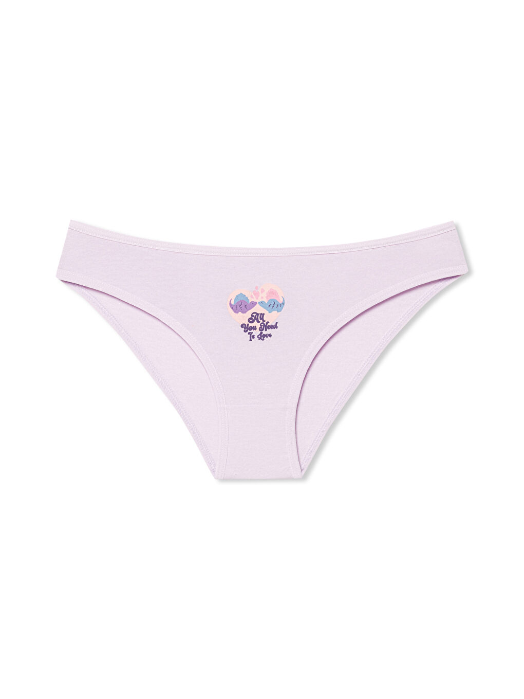 Karışık Pamuklu Desenli ve Baskılı Slip Kadın Külot 3'lü Paket-3