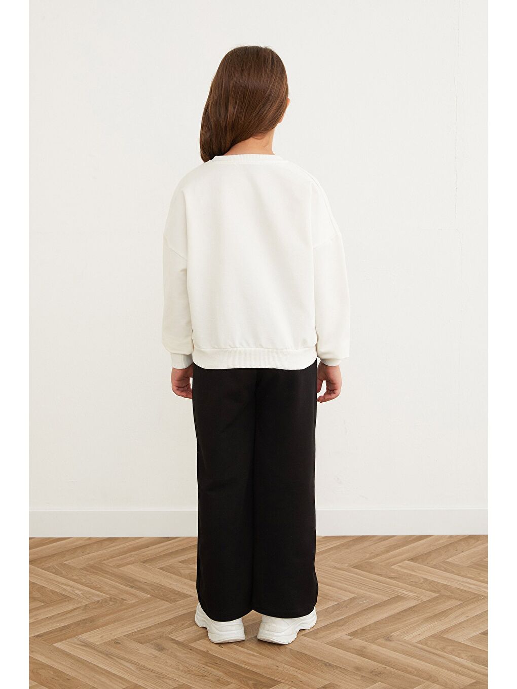 Siyah Kurdele Detaylı Beli Lastikli Kız Çocuk Takım-2