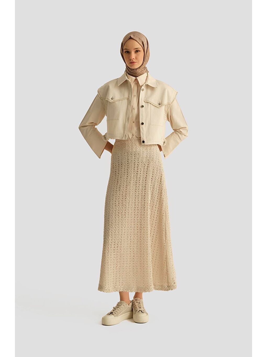 Bej Brode Çan Etek 25Y1822 Naturel-1
