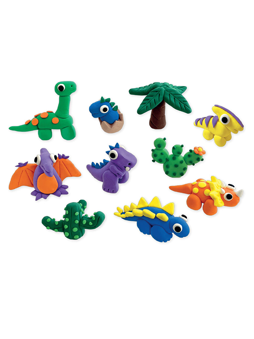 Clay And Play Hava İle Kuruyan Kil Seti Dino 50P6138-1