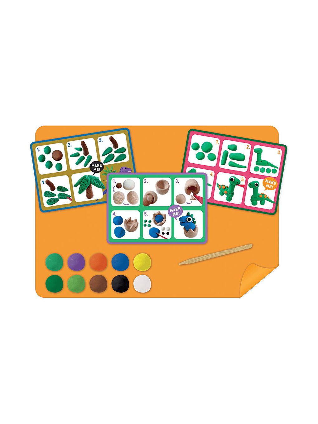Clay And Play Hava İle Kuruyan Kil Seti Dino 50P6138-2