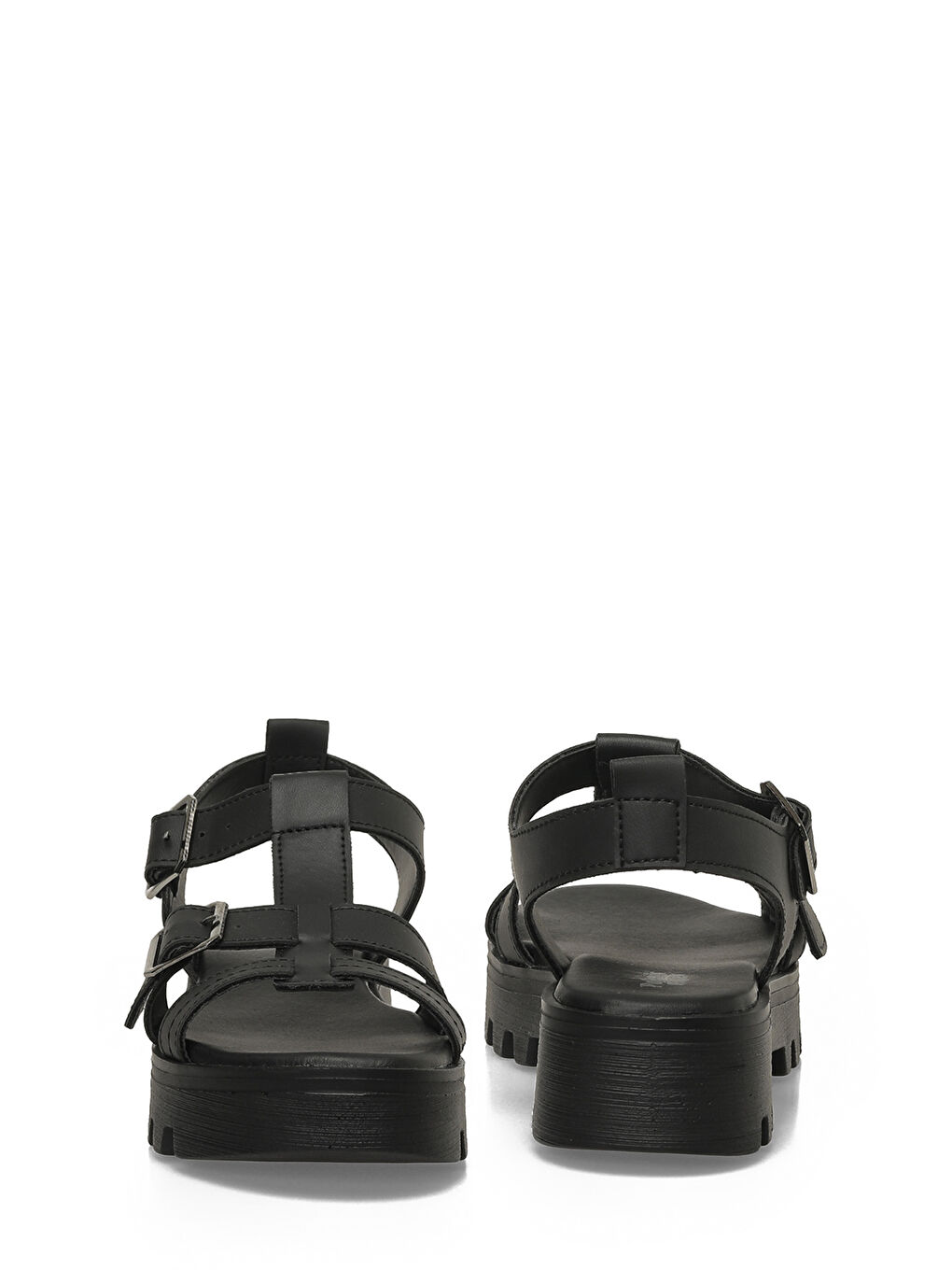 325568.Z 5FX Siyah Kadın Kalın Taban Sandalet-4