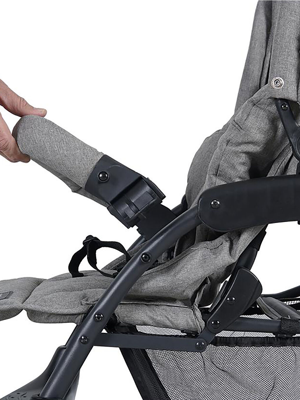 Arwen ikiz Bebek Arabası Gri-10