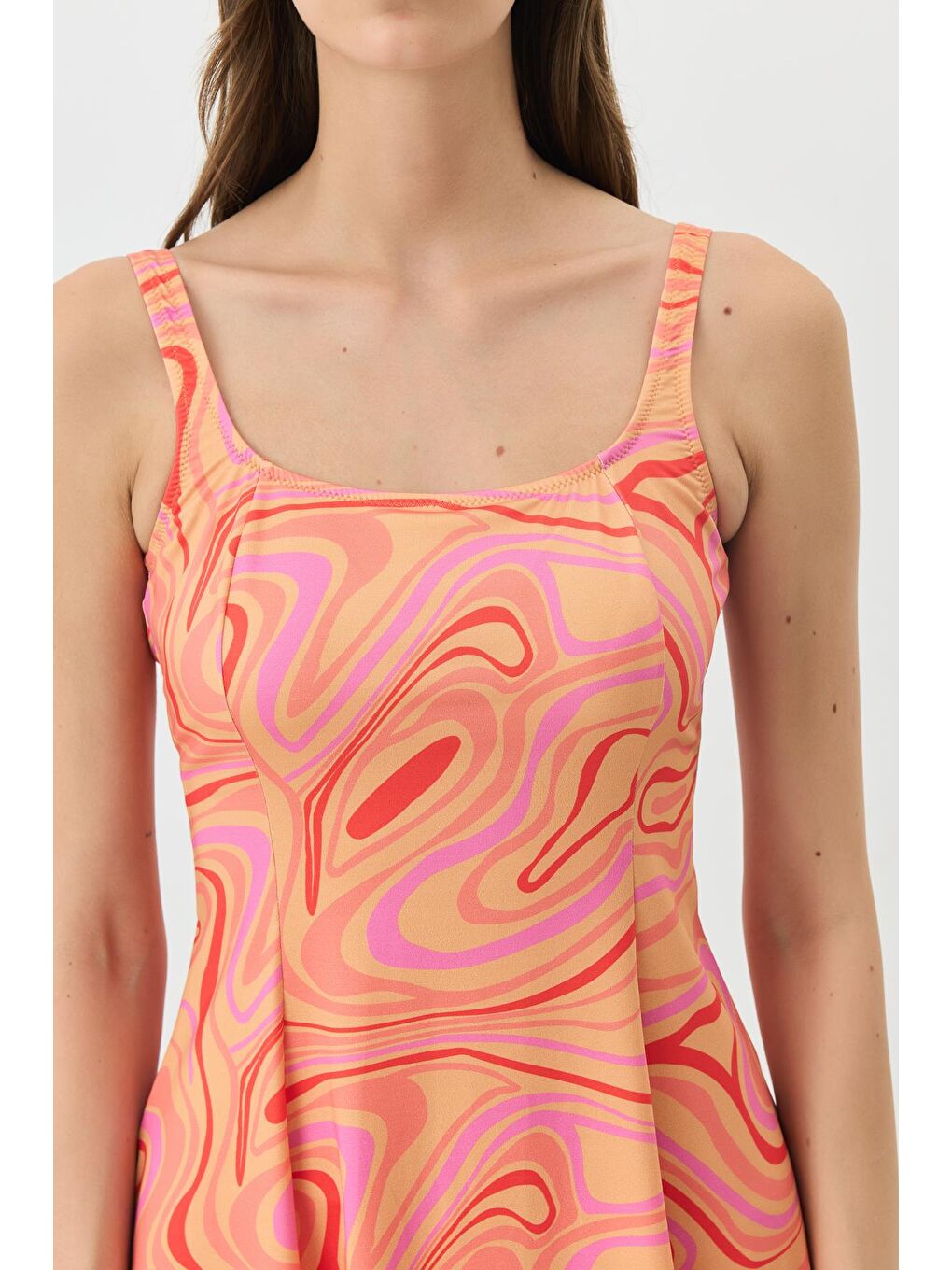 Şortlu Elbise Mayo 7490 Turuncu-1