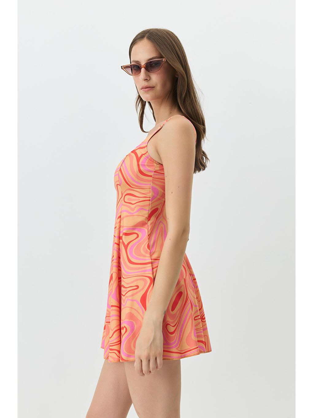 Şortlu Elbise Mayo 7490 Turuncu-2