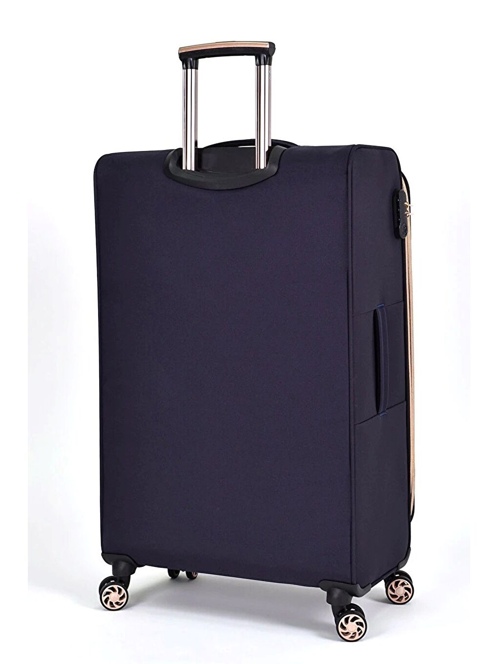 Lacivert Kumaş Ekstra Hafif Büyük Boy Valiz-1