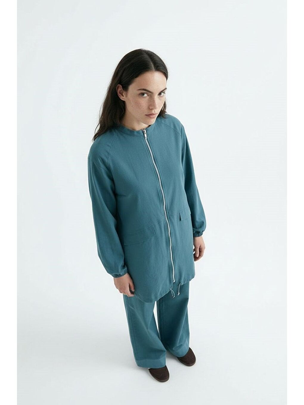 Yeşil-Garni Detaylı Eşofman Takımı-2