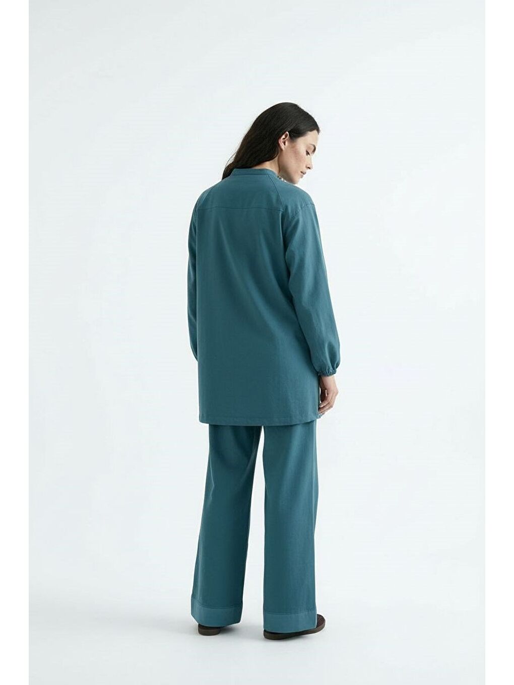 Yeşil-Garni Detaylı Eşofman Takımı-3