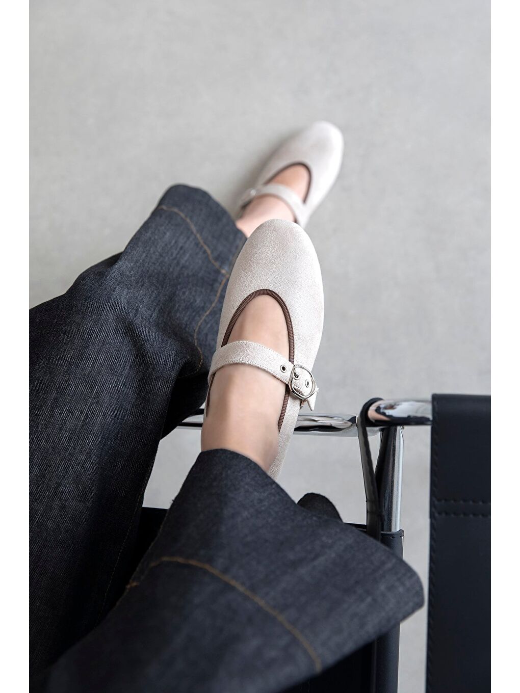 Paula Kadın Kemer Detay Süet Babet Bej-1