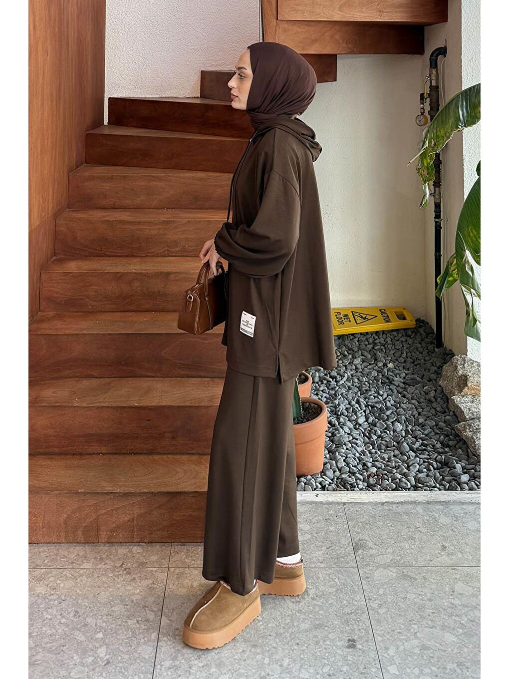 Arma Detaylı İkili Takım Acı Kahverengi-1