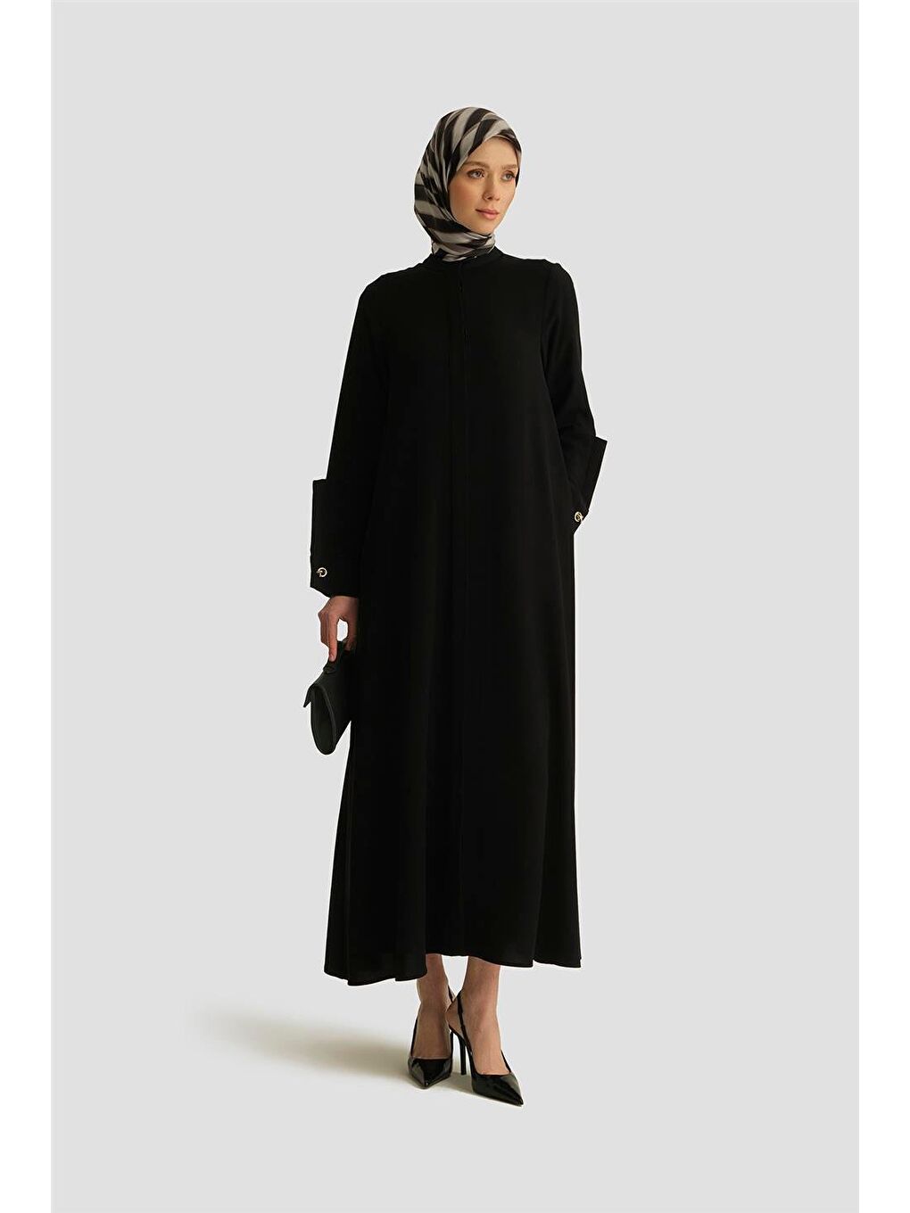 Geniş Manşetli Pardesü 25Y8206 Siyah