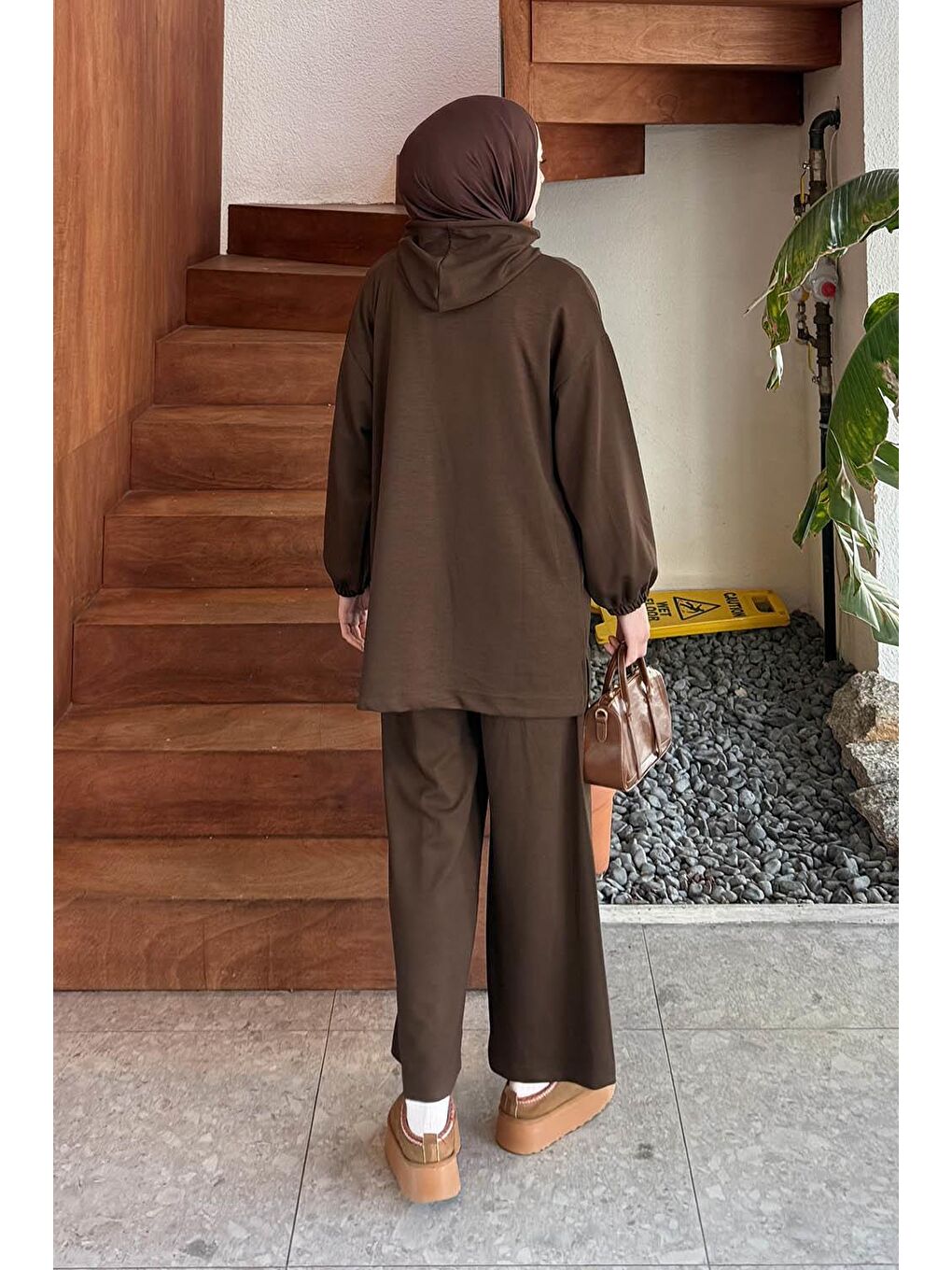 Arma Detaylı İkili Takım Acı Kahverengi-3