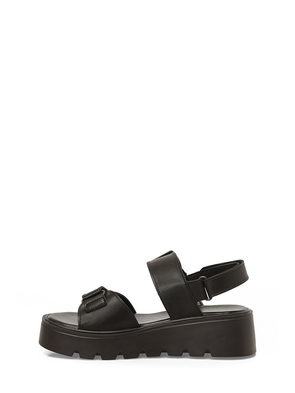 325583.Z 5FX Kahverengi Kadın Dolgu Topuk Sandalet-2