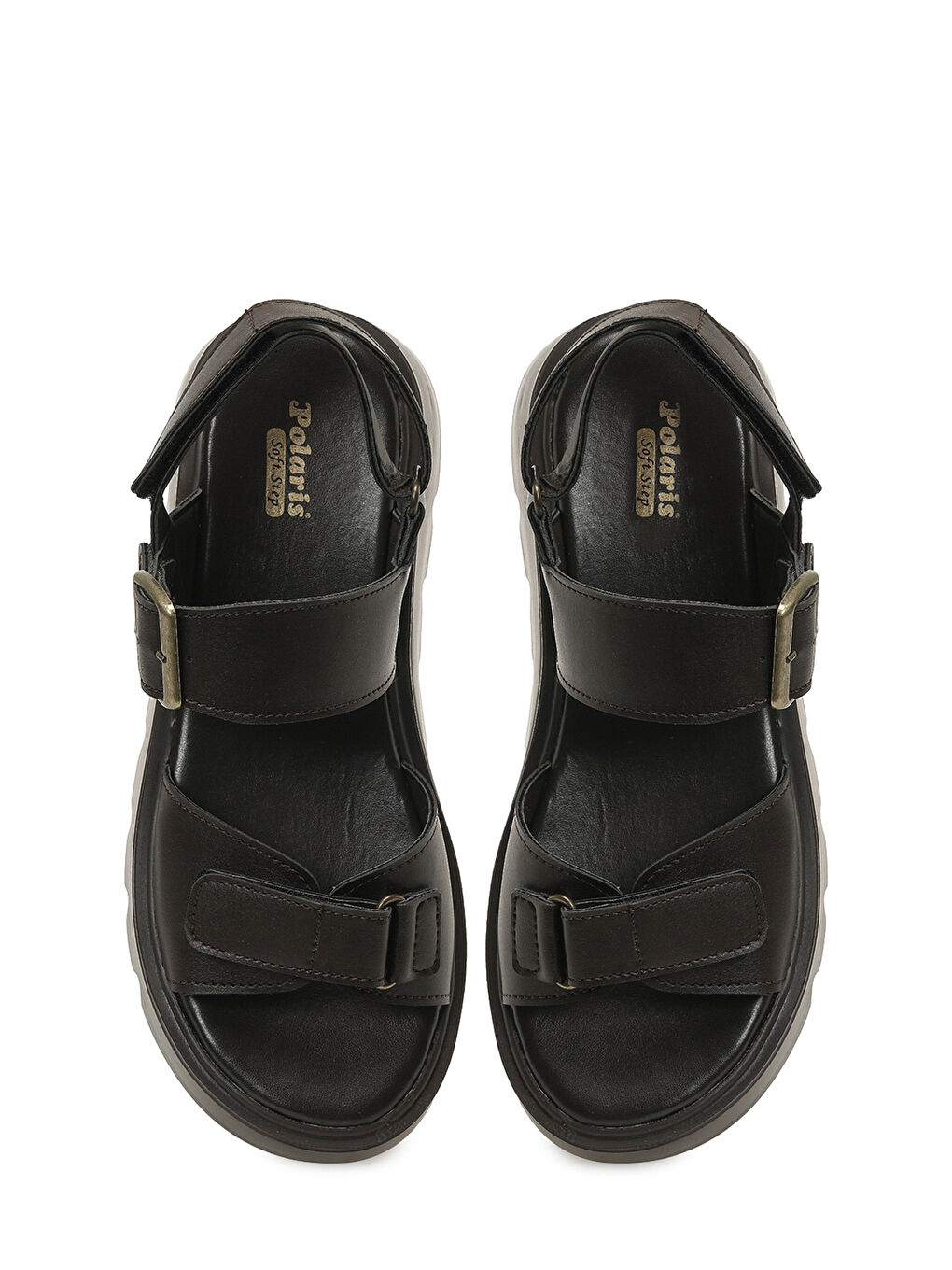 325583.Z 5FX Kahverengi Kadın Dolgu Topuk Sandalet-3