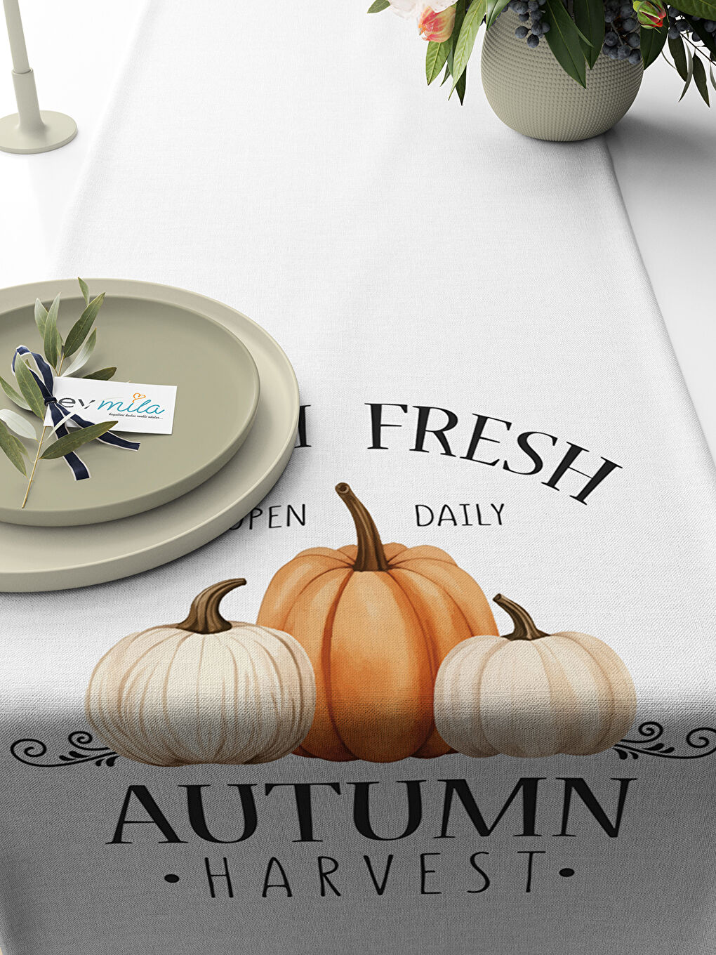 Karışık Sonbahar Desenli Runner Modeli-1