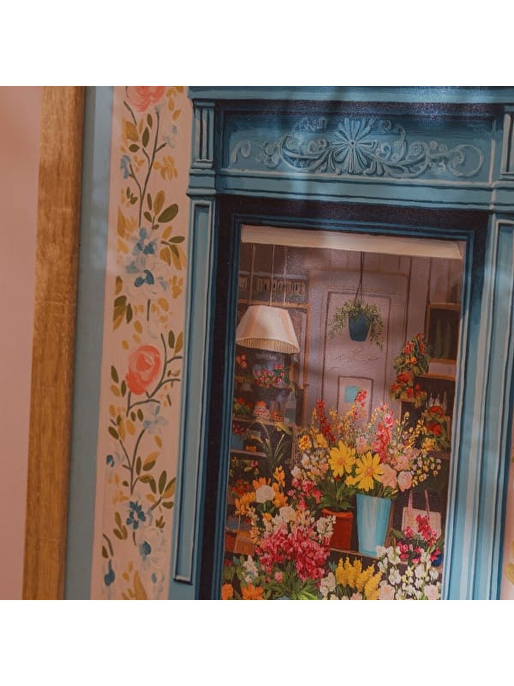 Karışık Deco Flower Cafe Duvar Panosu - Renkli - 30x40 cm-1